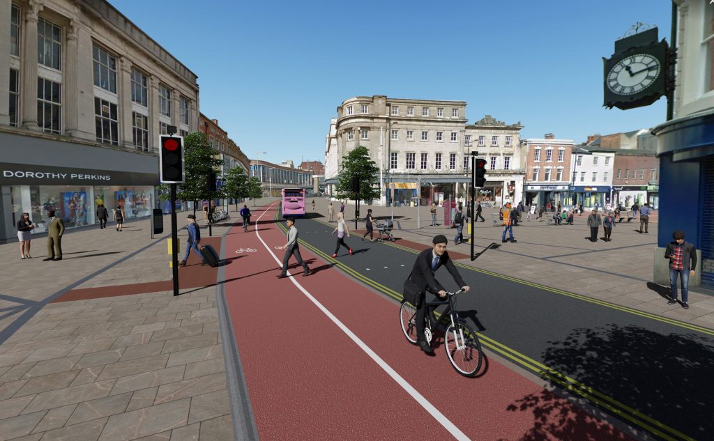 3D image of bike lane